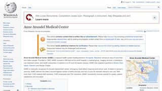 
                            9. Anne Arundel Medical Center - Wikipedia