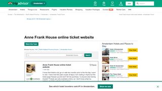 
                            9. Anne Frank House online ticket website - Amsterdam Forum - TripAdvisor