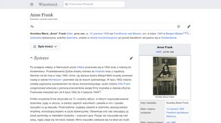 
                            6. Anne Frank – Wikipedia, wolna encyklopedia