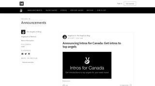 
                            5. Announcements – The AngelList Blog – Medium