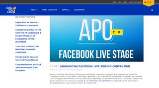 
                            6. Announcing Facebook Live! During Convention - apo.org