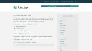 
                            1. Announcing New Patient Portal | GI Associates