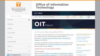 
                            4. Announcing QuestionPro | Office of Information Technology