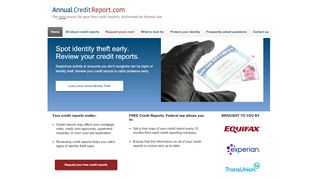 
                            1. Annual Credit Report.com - Home Page