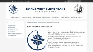 
                            9. Annual Family Check In (AFC) - Range View Elementary