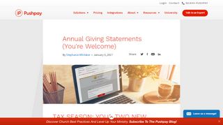 
                            5. Annual Giving Statements (You're Welcome) | Pushpay Blog