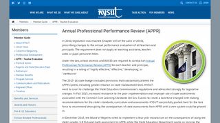 
                            4. Annual Professional Performance Review (APPR) - NYSUT