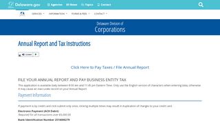 
                            9. Annual Report and Tax Instructions - Division of Corporations - State ...