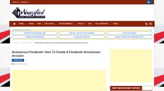 
                            7. Anonymous Facebook: How to Create a Facebook Anonymous …