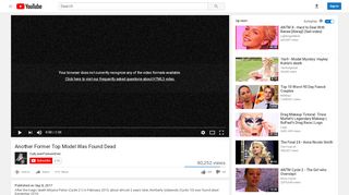 
                            3. Another Former Top Model Was Found Dead - YouTube