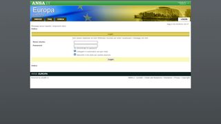 
                            1. Ansa Europa • Login - ANSA.it