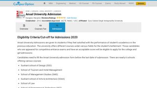 
                            8. Ansal University Admission - Campus Option