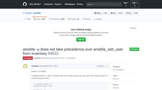 
                            7. ansible -u does not take precedence over ansible_ssh_user from ...