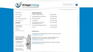 
                            3. Ansprechpartner - Krieger Verlag