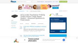 
                            7. Answered Arris In Box Touchstone Tm822g Tm822 Docsis 3 ...