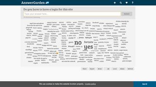 
                            2. AnswerGarden » Do you have to have a login for this site ...