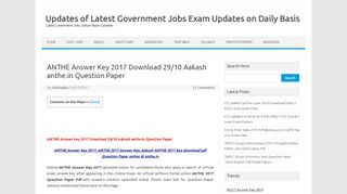 
                            8. Anthe Answer Key 2017 Download 29/10 Aakash …