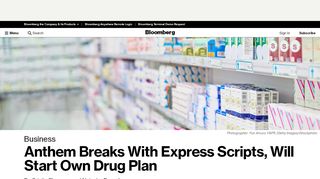 
                            5. Anthem Breaks With Express Scripts, Will Start …