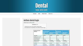 
                            5. Anthem dental login – Dental