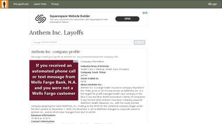 
                            8. Anthem Inc. Layoffs - TheLayoff.com