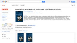 
                            7. Anthony Eden, Anglo-American Relations and the 1954 Indochina Crisis