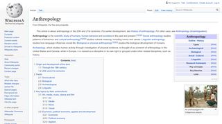 
                            4. Anthropology - Wikipedia