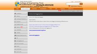 
                            3. Anti-Ragging Online Form - Modern Education Society's ...