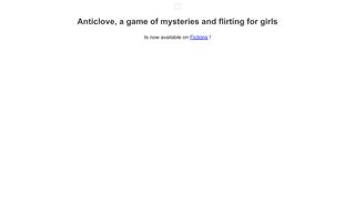 
                            4. Anticlove, the online game about flirting for girls - Fictions