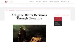 
                            4. Antigone: Better Decisions Through Literature - Farnam Street