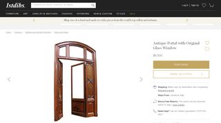 
                            1. Antique Portal with Original Glass Window For Sale at 1stdibs