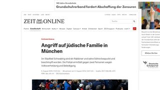 
                            3. Antisemitismus: Angriff auf jüdische Familie in München ...