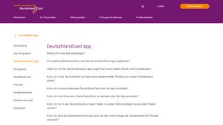 
                            1. Antworten rund um unsere App | FAQ | DeutschlandCard