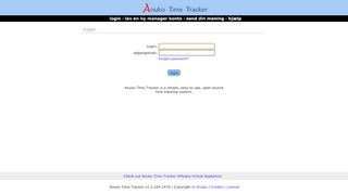 
                            6. Anuko Time Tracker - Login
