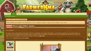 
                            6. Anúncio - Bónus Login Diário: Agosto | Farmerama PT