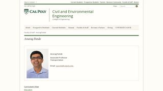 
                            9. Anurag Pande - Civil and Environmental Engineering - Cal ...