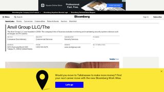 
                            1. Anvil Group LLC/The - Company Profile and News - Bloomberg Markets