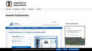 
                            8. Anwalt-Suchservice • Legal Tech in Deutschland