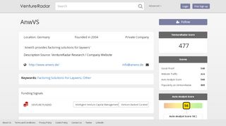 
                            8. AnwVS | VentureRadar