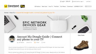 
                            7. Anycast M2 Dongle connection guide | GearBest Blog