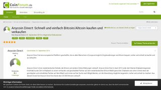 
                            7. Anycoin Direct: Schnell und einfach Bitcoin/Altcoin kaufen ...