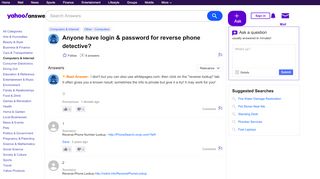 
                            8. anyone have login & password for reverse phone detective ...