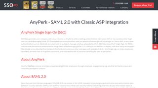 
                            7. AnyPerk - SAML 2.0 with Classic ASP Integration