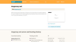 
                            6. Anyproxy.net server and hosting history