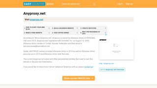 
                            7. Anyproxy.net whois history records - Easy Counter
