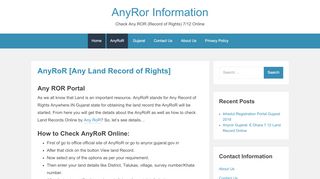 
                            1. AnyRoR: E-Dhara Any ROR Download Gujarat Nakal Online