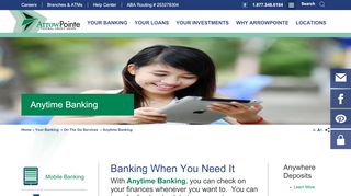 
                            4. Anytime Banking | Arrowpointe FCU