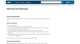 
                            4. ANZ Secure Gateway | ANZ