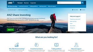 
                            2. ANZ Share Investing | Online Share Trading