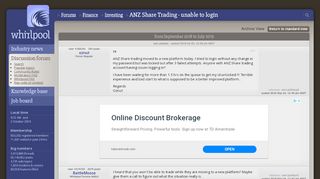 
                            8. ANZ Share Trading - unable to login - Investing