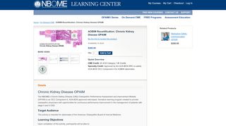 
                            6. AOBIM Recertification: Chronic Kidney Disease OPAIM - On Demand ...